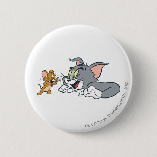 Badge Rond 5 Cm Tom et Jerry font des visages