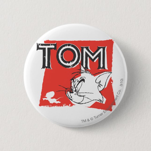 Badge Rond 5 Cm Tom et Jerry Mad Cat (Devant)