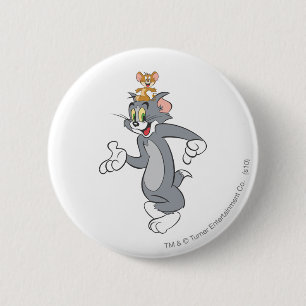 Badge Rond 5 Cm Tom et Jerry Pair