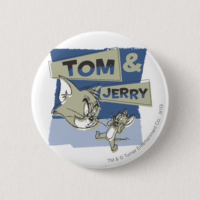 Badge Rond 5 Cm Tom et Jerry Scarridey Mouse (Devant)