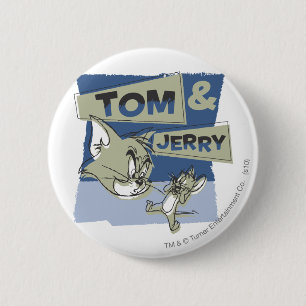 Badge Rond 5 Cm Tom et Jerry Scarridey Mouse