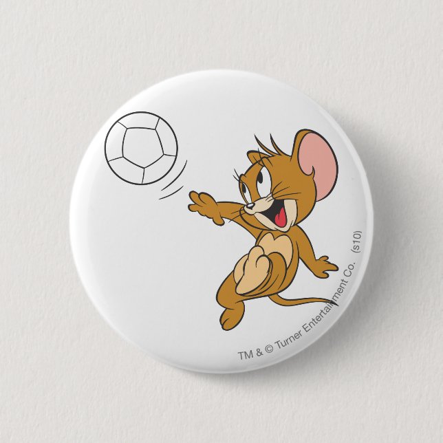 Badge Rond 5 Cm Tom et Jerry Soccer (Football) 1 (Devant)