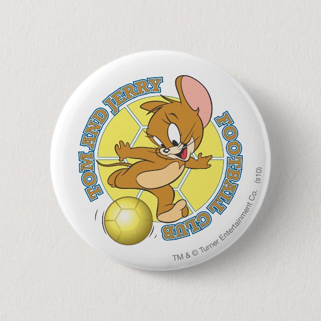 Badge Rond 5 Cm Tom et Jerry Soccer (Football) 4 (Devant)