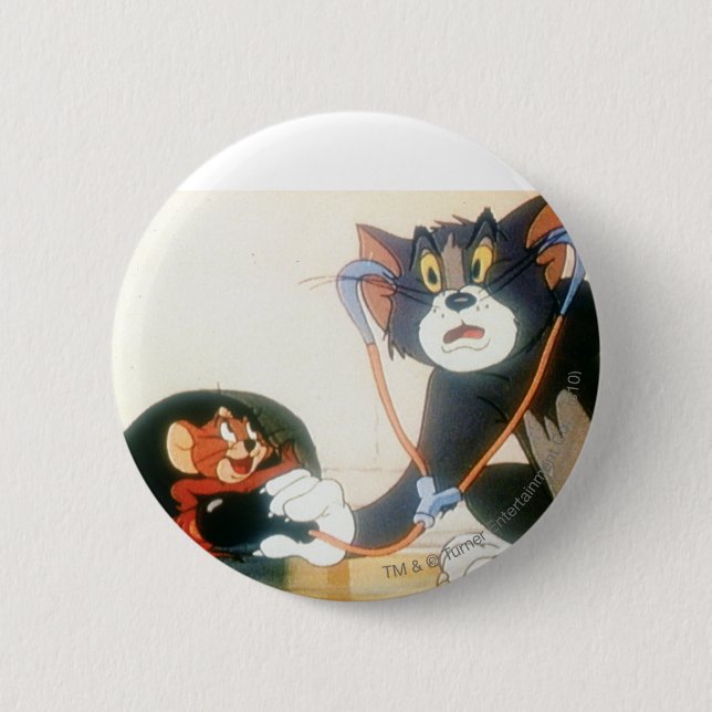 Badge Rond 5 Cm Tom Et Jerry Stethescope (Devant)