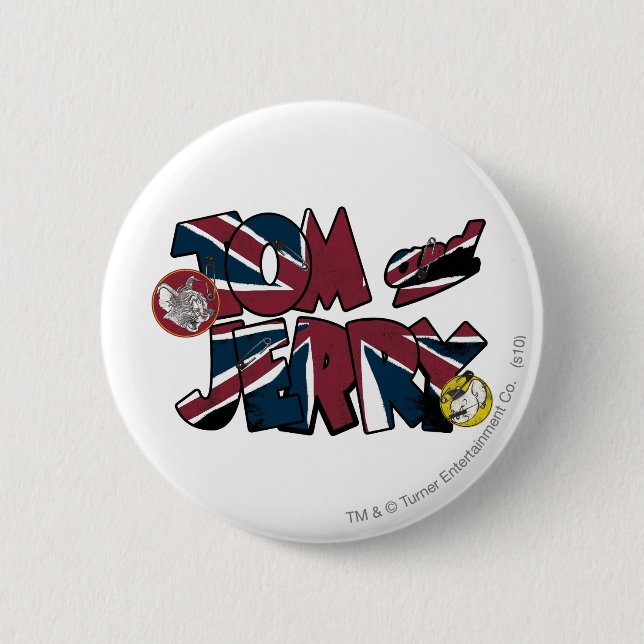 Badge Rond 5 Cm Tom et Jerry UK Overload 2 (Devant)