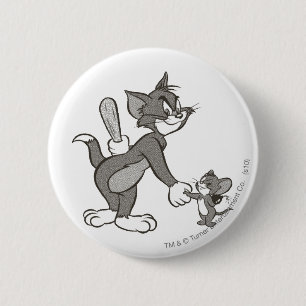 Badge Rond 5 Cm Tom et poignée de main trompeuse de Jerry