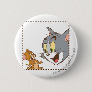 Badge Rond 5 Cm Tom et timbre de Jerry