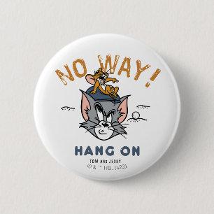 Badge Rond 5 Cm Tom & Jerry Golfing "No Way"