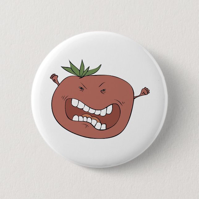 Badge Rond 5 Cm Tomate furieuse (Devant)