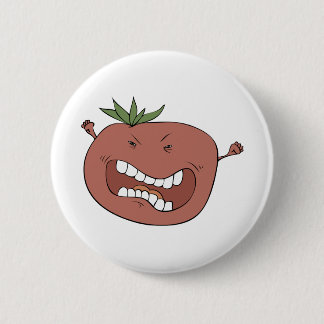 Badge Rond 5 Cm Tomate furieuse