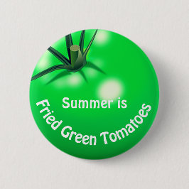 Badge Rond 5 Cm Tomates poêlées tomates vertes mignonnes été