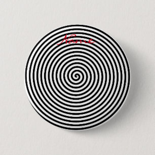 Badge Rond 5 Cm Tonnerre-anse d'hypnose ronde