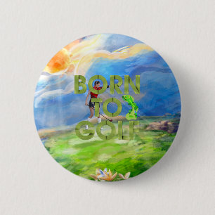 Badge Rond 5 Cm TOP Born to Golf Buttons