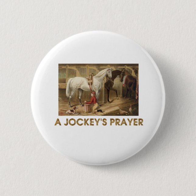Badge Rond 5 Cm TOP Jockey's Prayer Buttons (Devant)