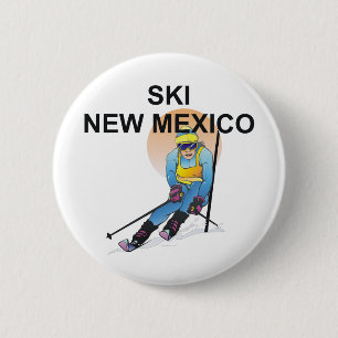 Badge Rond 5 Cm TOP Ski Nouveau-Mexique