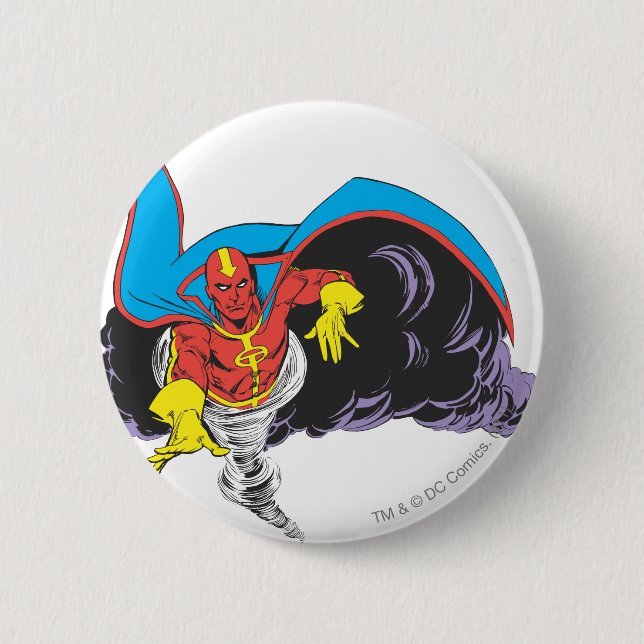 Badge Rond 5 Cm Tornade rouge (Devant)