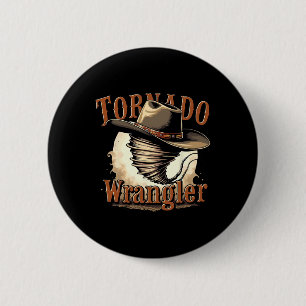 Badge Rond 5 Cm Tornado Wrangler Cowboy Wrangler Hommes
