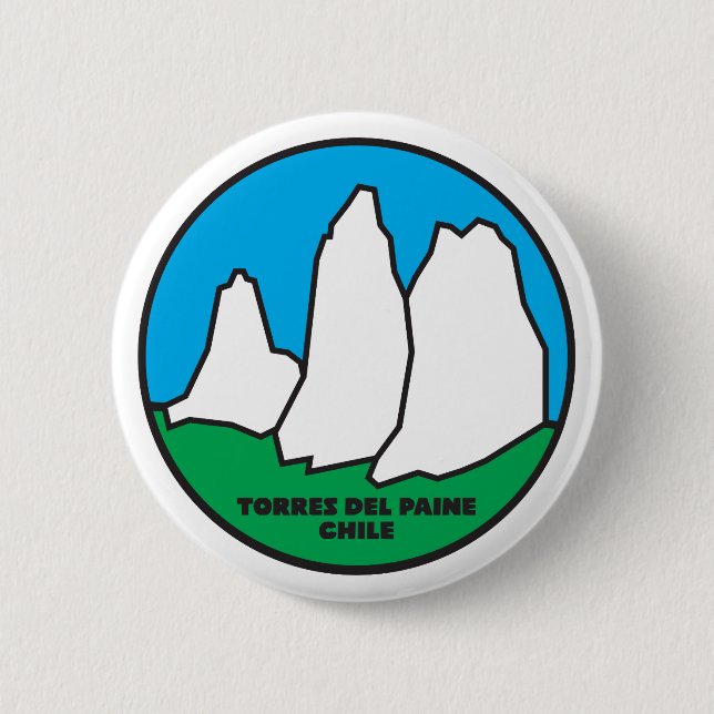 Badge Rond 5 Cm Torres del Paine Button (Devant)