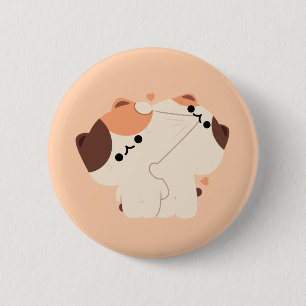 Badge Rond 5 Cm Tortie Cat Couple