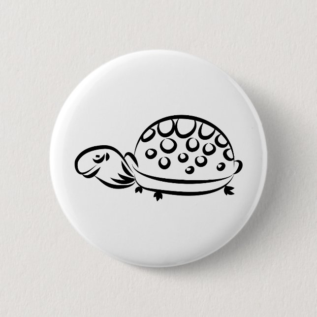 Badge Rond 5 Cm Tortue (Devant)