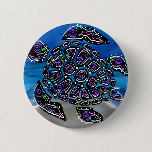Badge Rond 5 Cm Tortue
