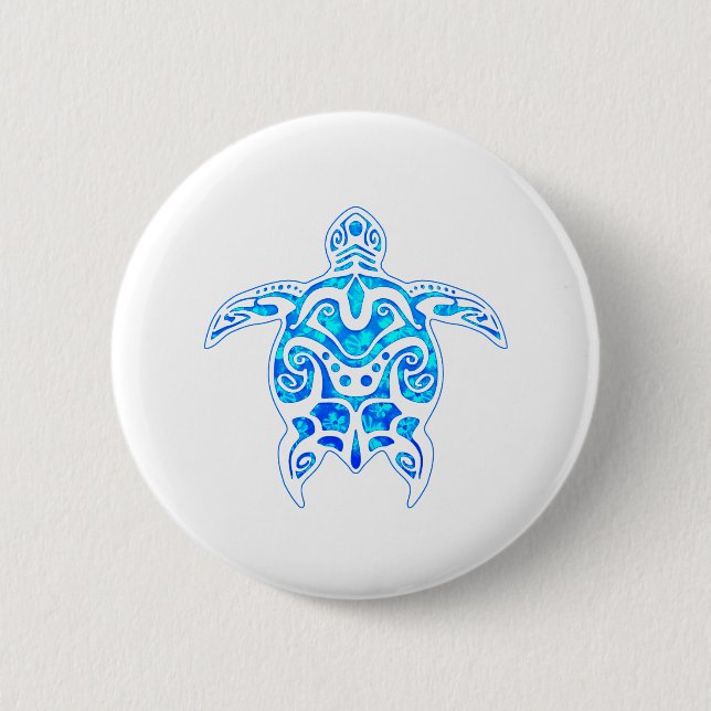 Badge Rond 5 Cm Tortue cool (Devant)