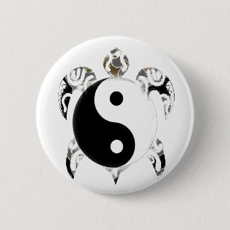 Badge Rond 5 Cm Tortue de mer tribale