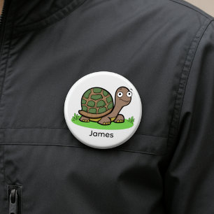 Badge Rond 5 Cm Tortue drôle personnalisée