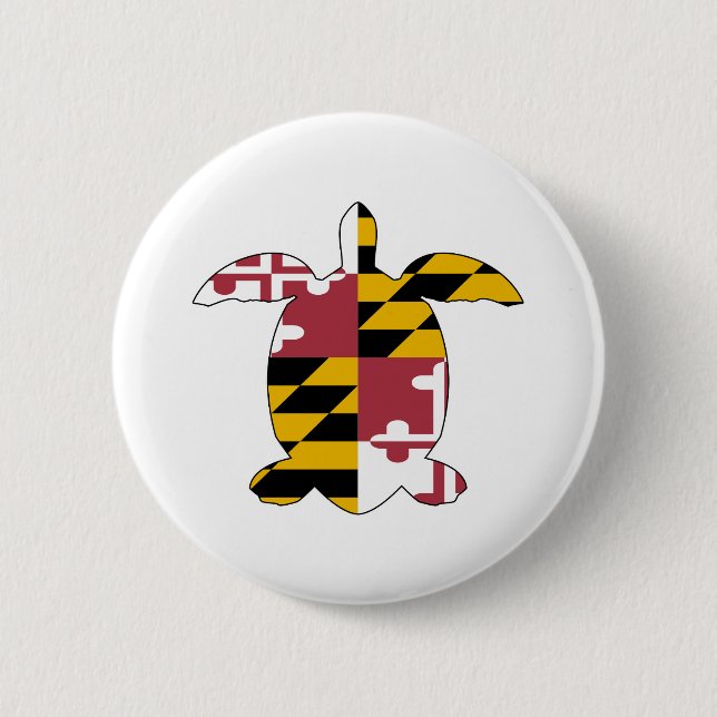 Badge Rond 5 Cm Tortue du Maryland (Devant)