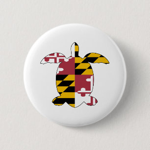 Badge Rond 5 Cm Tortue du Maryland