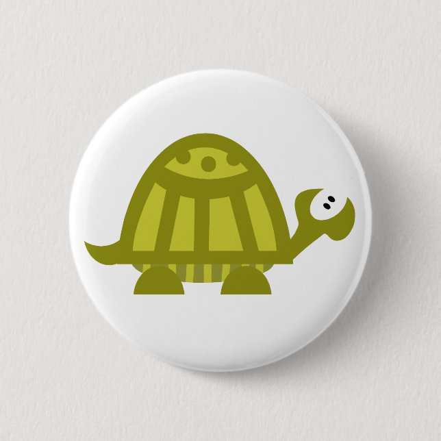 Badge Rond 5 Cm Tortue verte (Devant)