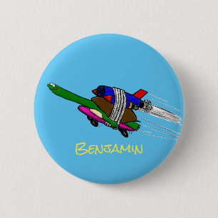 Badge Rond 5 Cm Tortue volante