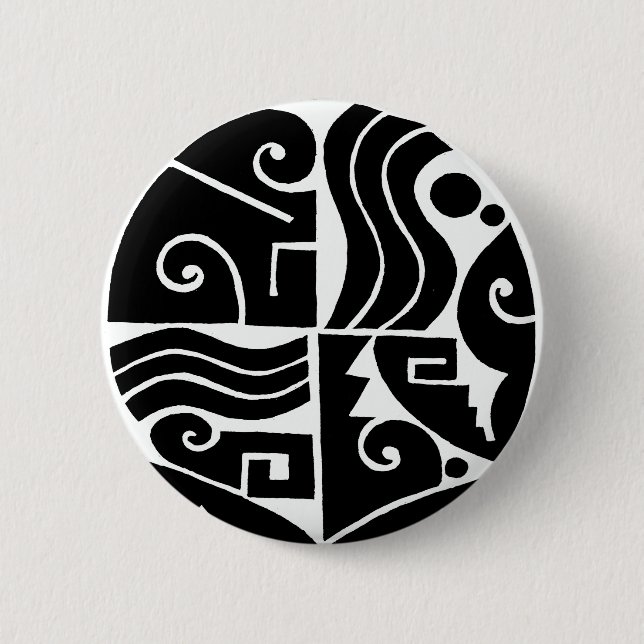 Badge Rond 5 Cm Tortuga du sud-ouest (Devant)