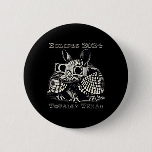 Badge Rond 5 Cm Total Solaire Eclipse 2024 Totalement Texas
