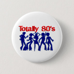 Badge Rond 5 Cm Totalement disco 80s