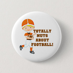 Badge Rond 5 Cm Totalement Nuts au sujet du football