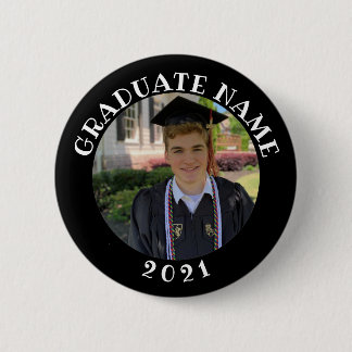 Badge Rond 5 Cm Touche / bouton de graduation photo personnalisée