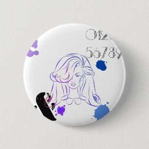 Badge Rond 5 Cm Touche de couleurs aquarelles