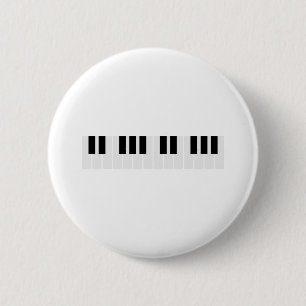 Badge Rond 5 Cm touches de piano