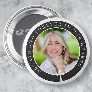 Badge Rond 5 Cm Toujours dans nos coeurs  Photo personnalisée et c