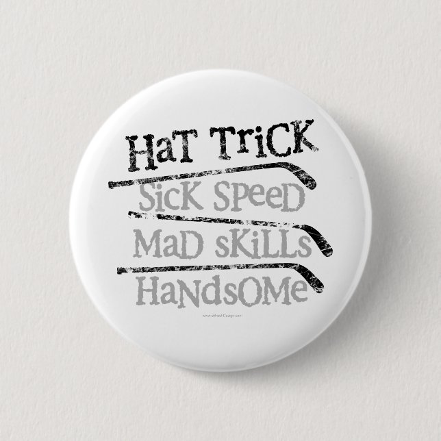 Badge Rond 5 Cm Tour de casquette d'hockey (Devant)
