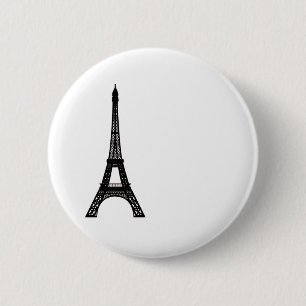 Badge Rond 5 Cm Tour Eiffel Paris