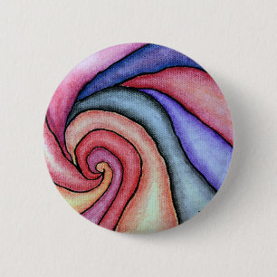 Badge Rond 5 Cm Tourbillon d'aquarelle