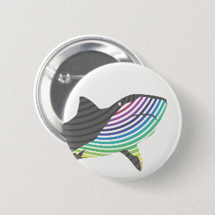 Badge Rond 5 Cm Tournant Requin Couleur
