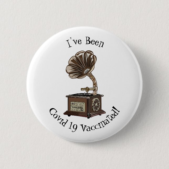 Badge Rond 5 Cm Tourne-disque dessin animé (Devant)