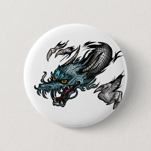 Badge Rond 5 Cm Tourner du dragon