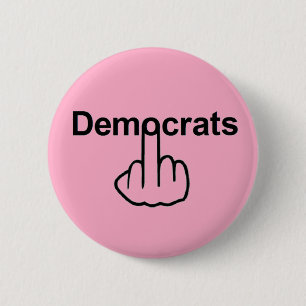 Badge Rond 5 Cm Tourner le dos des Démocrates du Bouton