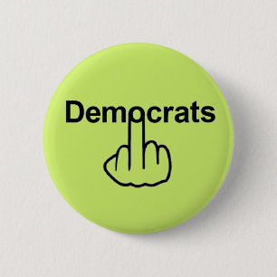 Badge Rond 5 Cm Tourner le dos des Démocrates du Bouton
