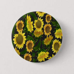 Badge Rond 5 Cm Tournesol