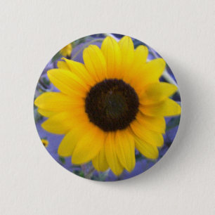 Badge Rond 5 Cm Tournesol lumineux